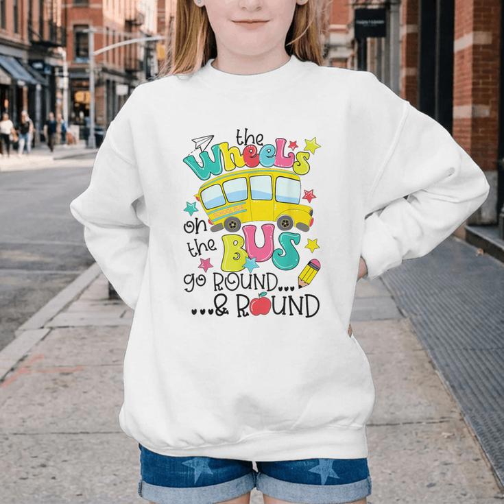 Back To School The WHEELS On The BUS Toddler Kids Boys Youth Crewneck Sweatshirt Back To School The WHEELS On The BUS Toddler Kids Boys Youth Crewneck Sweatshirt