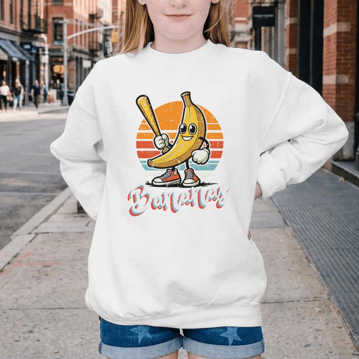 Bananas Baseball Sunset Retro Fruit Sports Boys Kids Men Premium Tri-Blend Youth Crewneck Sweatshirt Bananas Baseball Sunset Retro Fruit Sports Boys Kids Men Premium Tri-Blend Youth Crewneck Sweatshirt