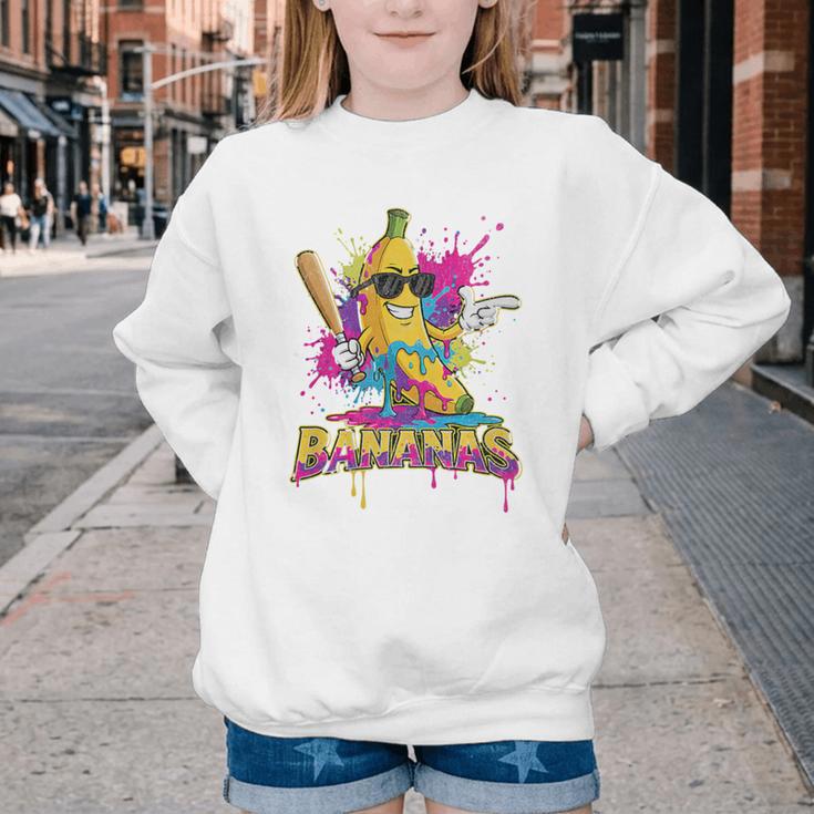 Baseball Banana Splatter Sports Kids Teens Premium Tri-Blend Youth Crewneck Sweatshirt Baseball Banana Splatter Sports Kids Teens Premium Tri-Blend Youth Crewneck Sweatshirt