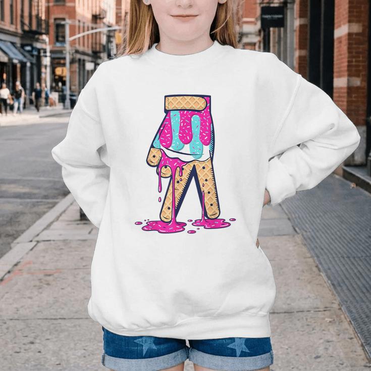 Baseball Ice Cream Drip Boys Glove Sprinkles Baseball Lover Youth Crewneck Sweatshirt Baseball Ice Cream Drip Boys Glove Sprinkles Baseball Lover Youth Crewneck Sweatshirt
