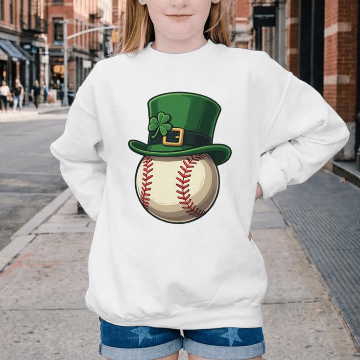Baseball Leprechaun Hat Saint Patrick Retro Youth Crewneck Sweatshirt Baseball Leprechaun Hat Saint Patrick Retro Youth Crewneck Sweatshirt