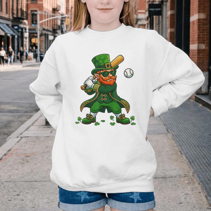 Baseball St Patricks Day Leprechaun Boys Girls Men Women Youth Crewneck Sweatshirt Baseball St Patricks Day Leprechaun Boys Girls Men Women Youth Crewneck Sweatshirt