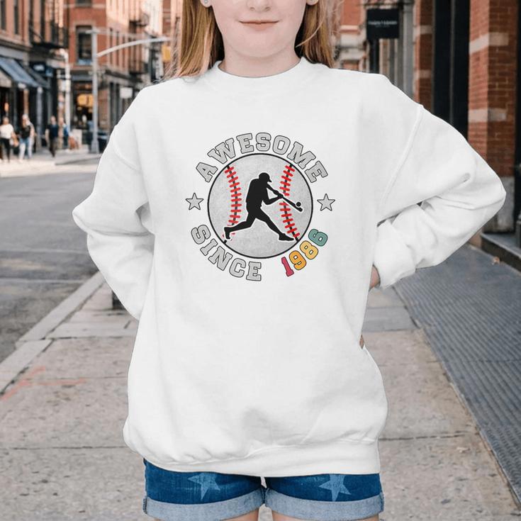 Birthday Baseball Lover 40 Years Old Awesome Since 1986 Premium Tri-Blend Youth Crewneck Sweatshirt Birthday Baseball Lover 40 Years Old Awesome Since 1986 Premium Tri-Blend Youth Crewneck Sweatshirt