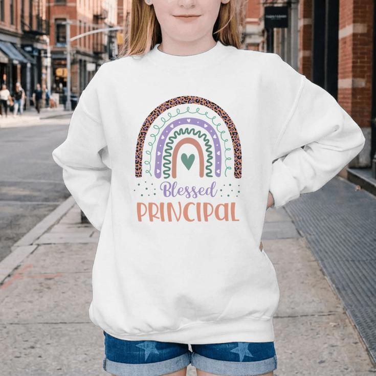 Blessed Principal Back To School Boho Rainbow Premium Tri-Blend Youth Crewneck Sweatshirt Blessed Principal Back To School Boho Rainbow Premium Tri-Blend Youth Crewneck Sweatshirt