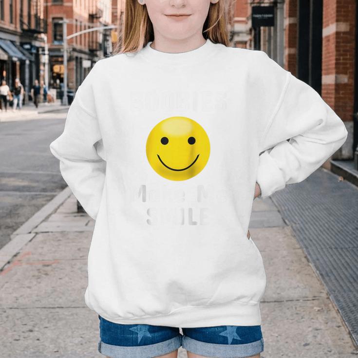 Boobies Make Me Smile Mardi Gras Raglan Baseball Tee Youth Crewneck Sweatshirt