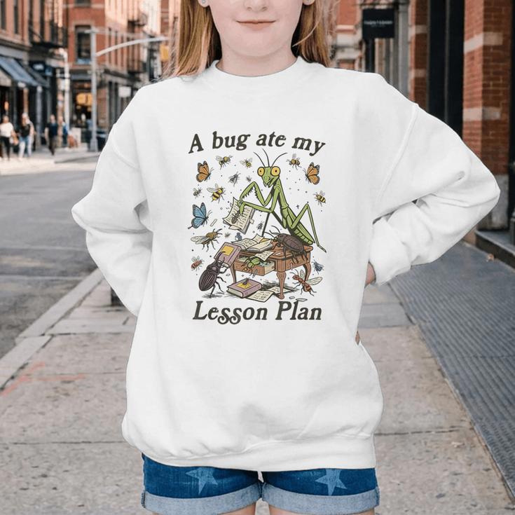 Bug Lover Insect Back To School A Bug Ate My Lesson Plan Youth Crewneck Sweatshirt Bug Lover Insect Back To School A Bug Ate My Lesson Plan Youth Crewneck Sweatshirt