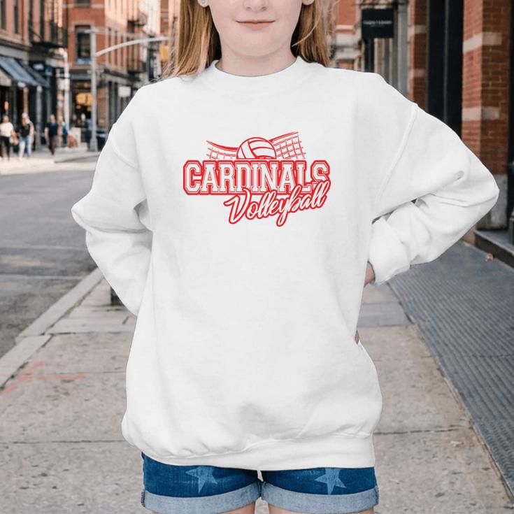 Cardinals Volleyball Back To School Spirit R Youth Crewneck Sweatshirt