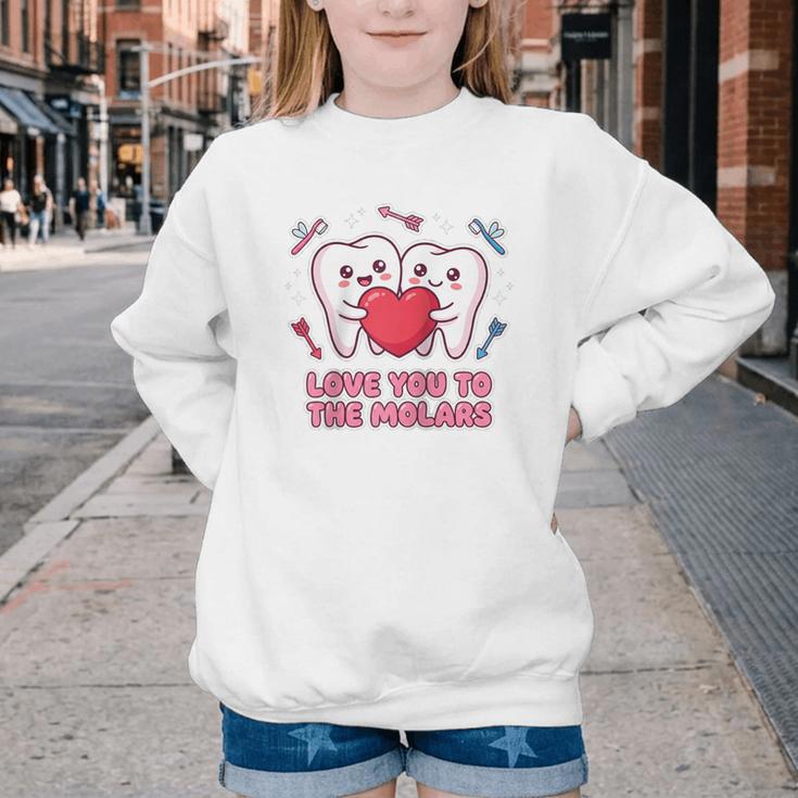 Cute Dentist Valentine Love You To The Molars Teeth Pun Raglan Baseball Tee Youth Crewneck Sweatshirt Cute Dentist Valentine Love You To The Molars Teeth Pun Raglan Baseball Tee Youth Crewneck Sweatshirt