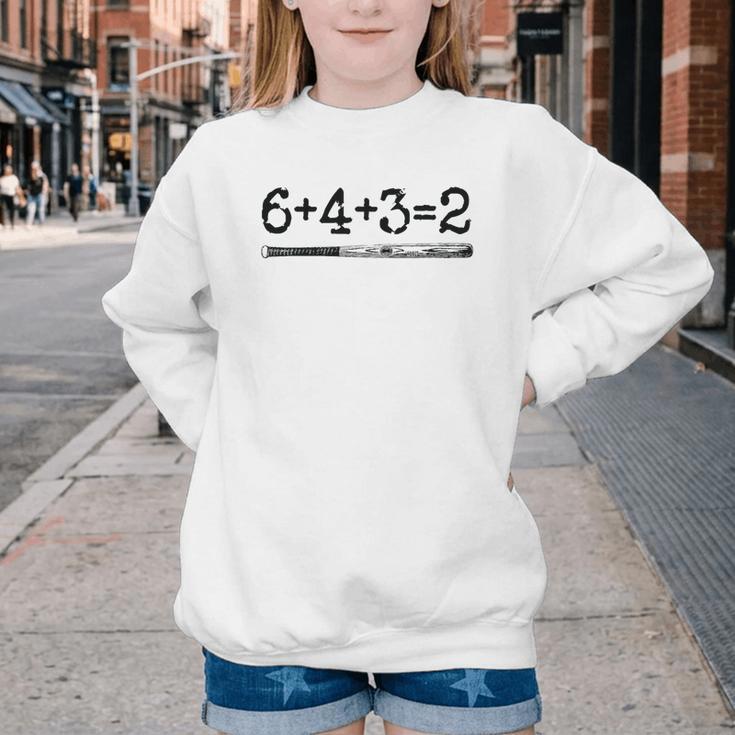 Double Play 6 4 3 2 Vintage Baseball Math Softball Player Premium Tri-Blend Youth Crewneck Sweatshirt Double Play 6 4 3 2 Vintage Baseball Math Softball Player Premium Tri-Blend Youth Crewneck Sweatshirt