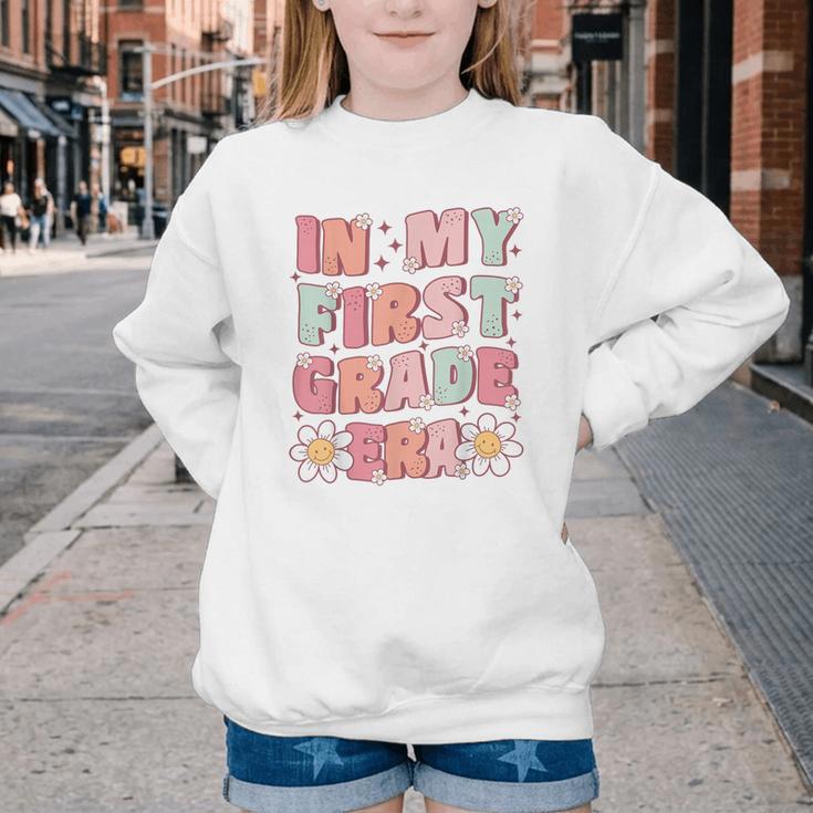 In My First Grade Era Cute Groovy 1st Grade Back To School Youth Crewneck Sweatshirt In My First Grade Era Cute Groovy 1st Grade Back To School Youth Crewneck Sweatshirt
