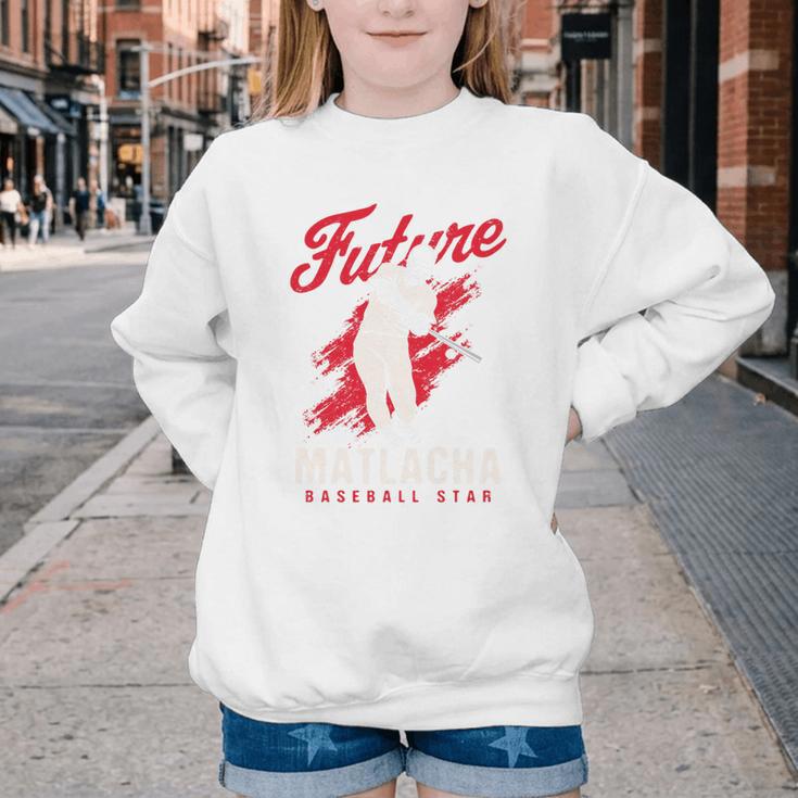 Future Matlacha Baseball Star Baseball Player Sports Theme Premium Tri-Blend Youth Crewneck Sweatshirt