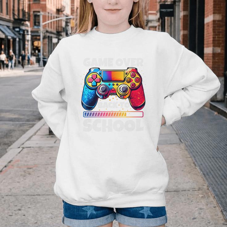 Game Over Back To School Gaming Controller Kids Gamer Premium Tri-Blend Youth Crewneck Sweatshirt