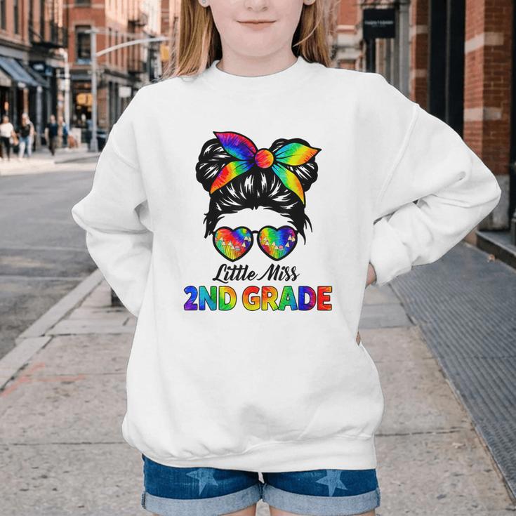 Girls Second Grade Back To School Cute Little Miss 2nd Grade Youth Crewneck Sweatshirt Girls Second Grade Back To School Cute Little Miss 2nd Grade Youth Crewneck Sweatshirt