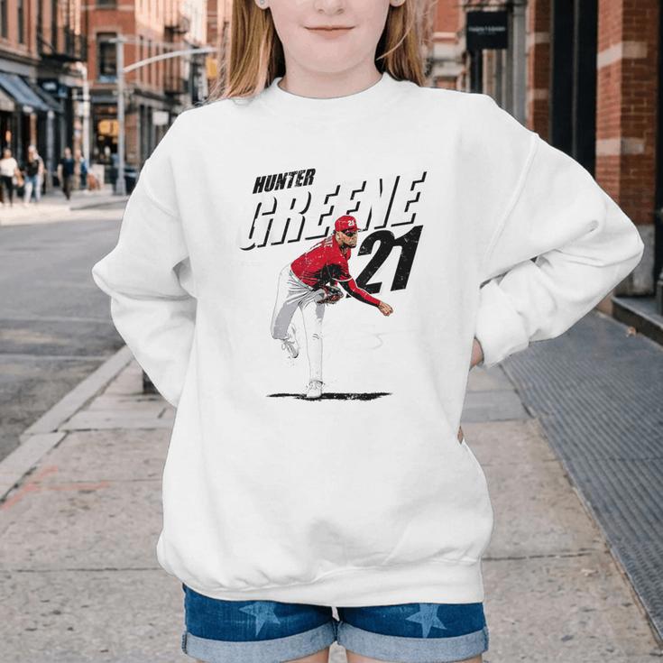Hunter Greene Cincinnati MLB Baseball Players MLBHGR204M Youth Crewneck Sweatshirt