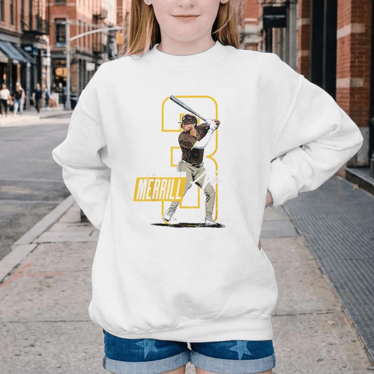 Jackson Merrill San Diego MLB Baseball Player MLBJME202M Youth Crewneck Sweatshirt Jackson Merrill San Diego MLB Baseball Player MLBJME202M Youth Crewneck Sweatshirt
