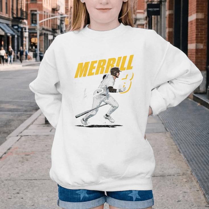 Jackson Merrill San Diego MLB Baseball Player MLBJME204M Youth Crewneck Sweatshirt Jackson Merrill San Diego MLB Baseball Player MLBJME204M Youth Crewneck Sweatshirt