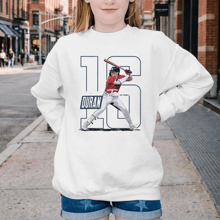 Jarren Duran Boston MLB Baseball Players MLBJDU202M Youth Crewneck Sweatshirt