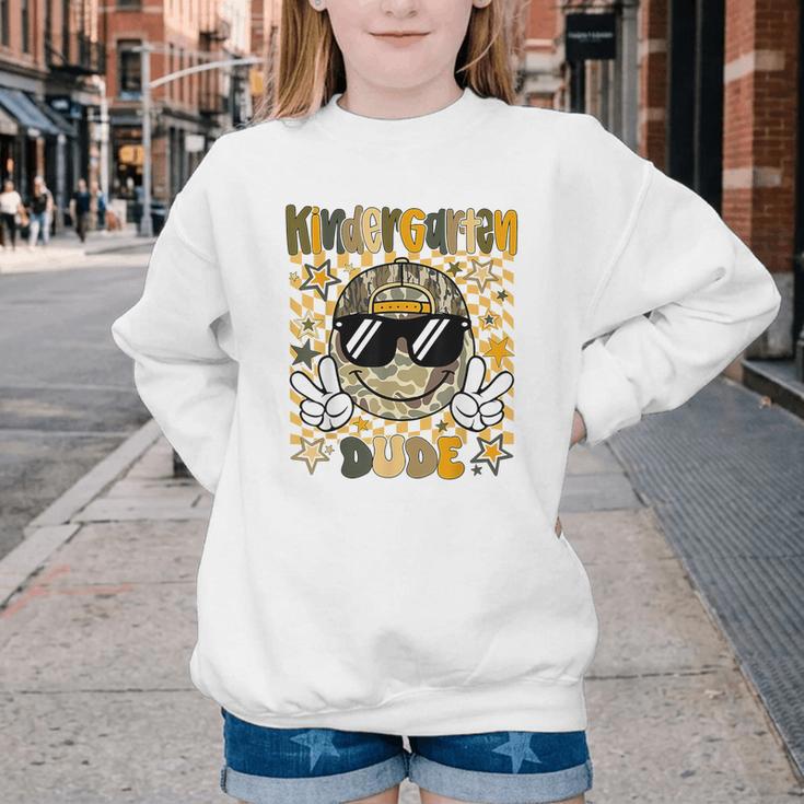 Kindergarten Camo Camouflage Smile Face Back To School Kids Youth Crewneck Sweatshirt Kindergarten Camo Camouflage Smile Face Back To School Kids Youth Crewneck Sweatshirt