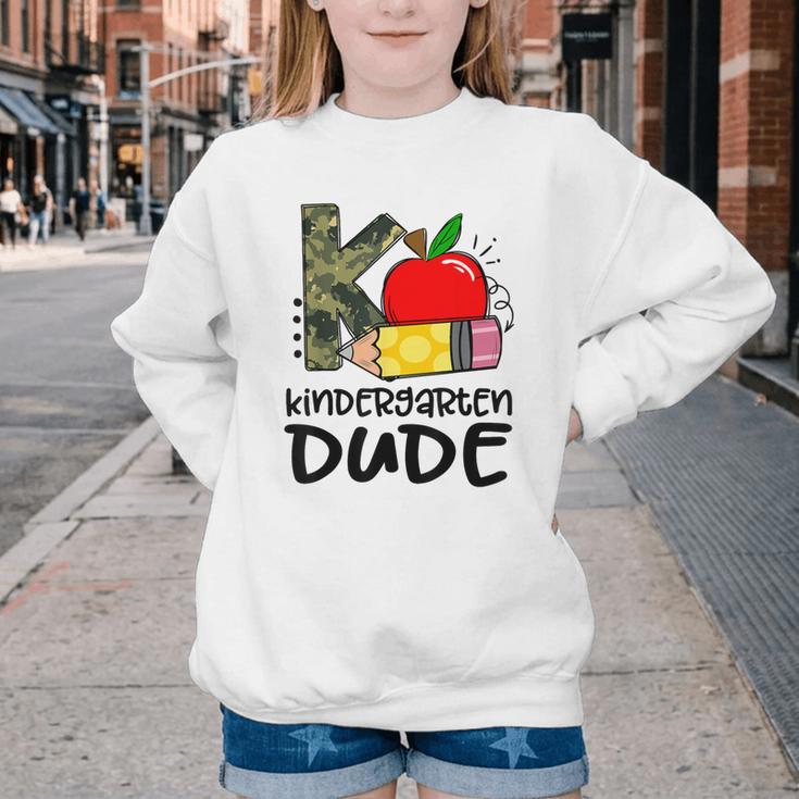 Kindergarten Dude Student Kindergarten Squad Back To School Youth Crewneck Sweatshirt