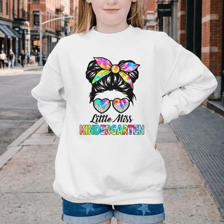Little Miss KINDERGARTEN First Day Back To School Girls Kids Youth Crewneck Sweatshirt Little Miss KINDERGARTEN First Day Back To School Girls Kids Youth Crewneck Sweatshirt