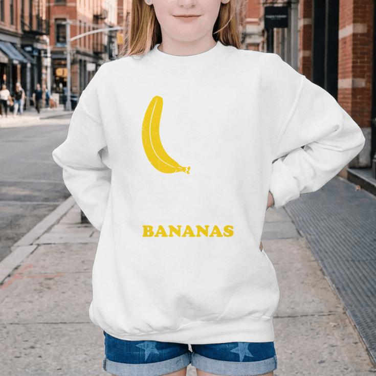 Love Bananas Banana Baseball Youth Crewneck Sweatshirt