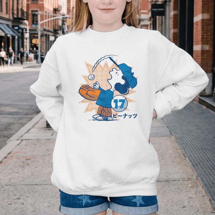 Lucy Van Pelt Baseball Catch Youth Crewneck Sweatshirt