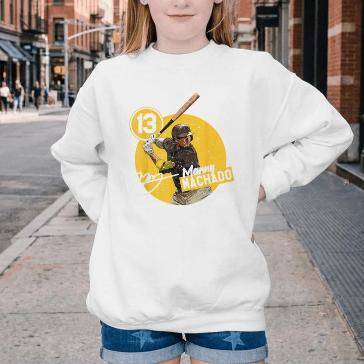 Manny Machado San Diego MLB Baseball Players MLBMAC4056 Youth Crewneck Sweatshirt