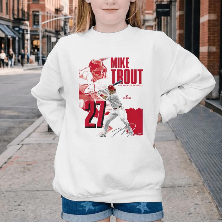 Mike Trout Los Angeles A MLB Baseball Players MLBMTR304N Youth Crewneck Sweatshirt Mike Trout Los Angeles A MLB Baseball Players MLBMTR304N Youth Crewneck Sweatshirt