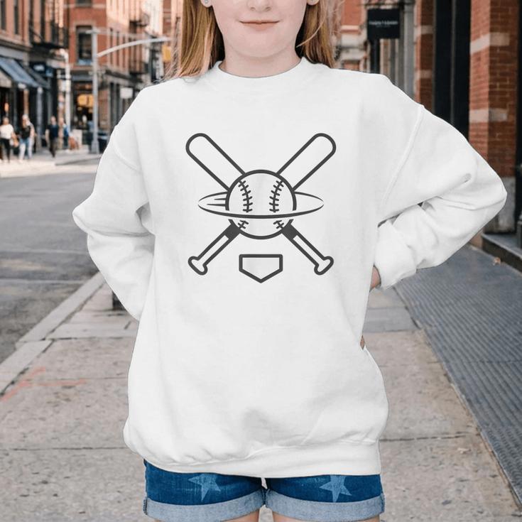 Minimalist Baseball Clean Sports Graphic Tee For Fan Players Youth Crewneck Sweatshirt Minimalist Baseball Clean Sports Graphic Tee For Fan Players Youth Crewneck Sweatshirt