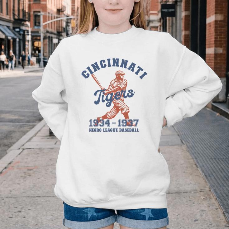 Negro League Baseball History Month Cincinnati Ohio Youth Crewneck Sweatshirt Negro League Baseball History Month Cincinnati Ohio Youth Crewneck Sweatshirt