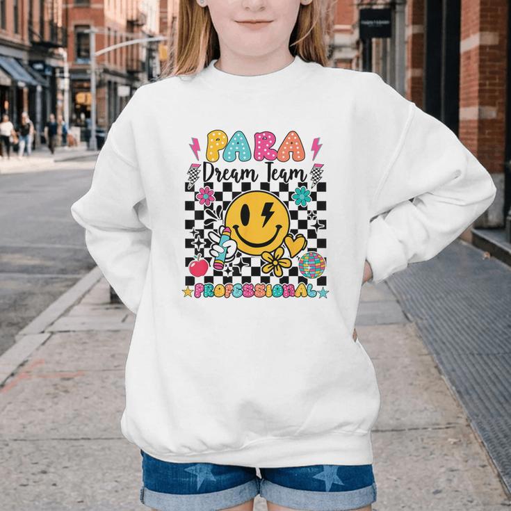 Para Dream Team Paraprofessional First Day Back To School Youth Crewneck Sweatshirt Para Dream Team Paraprofessional First Day Back To School Youth Crewneck Sweatshirt