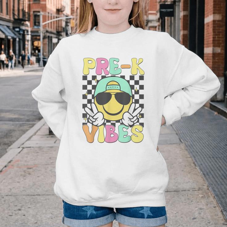 Pre-K Vibes Smile Face Back To School Pre-K Youth Crewneck Sweatshirt