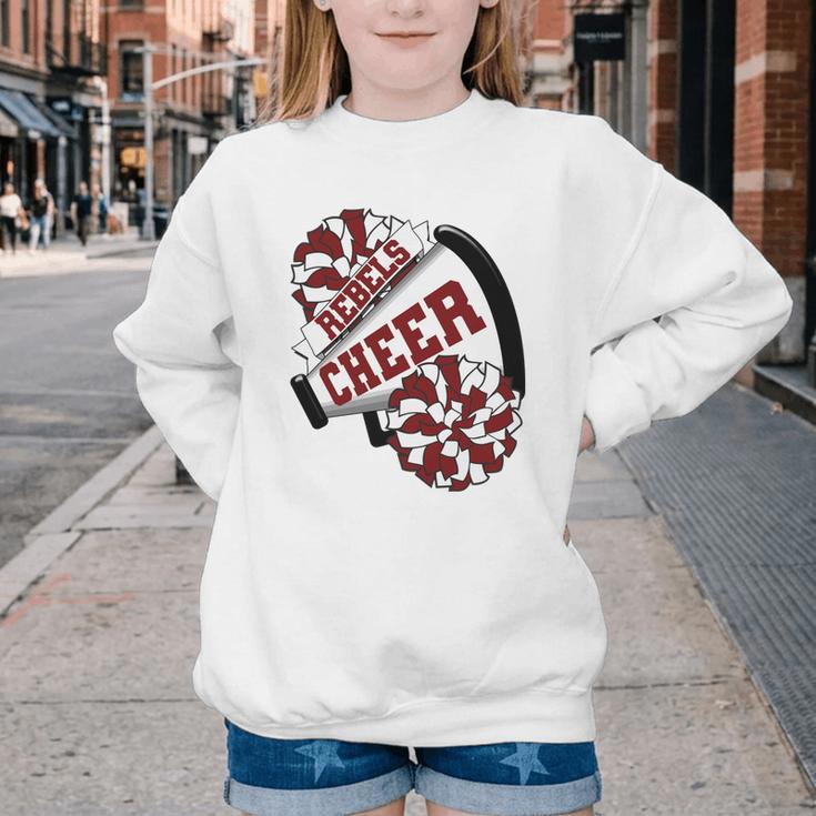 Rebels Cheer Back To School Cheerleading Spirit M Performance Youth Crewneck Sweatshirt Rebels Cheer Back To School Cheerleading Spirit M Performance Youth Crewneck Sweatshirt