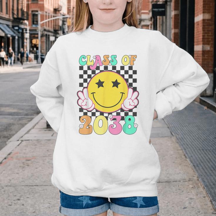 Retro Class Of 2038 Grow With Me Back To School Kindergarten Youth Crewneck Sweatshirt Retro Class Of 2038 Grow With Me Back To School Kindergarten Youth Crewneck Sweatshirt