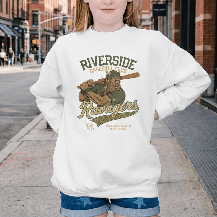 Riverside Ravagers Retro Minor League Baseball Youth Crewneck Sweatshirt Riverside Ravagers Retro Minor League Baseball Youth Crewneck Sweatshirt