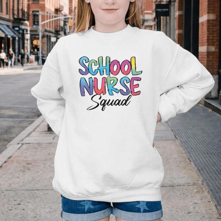 School Nurse Squad Tie Dye Back To School Appreciation Youth Crewneck Sweatshirt School Nurse Squad Tie Dye Back To School Appreciation Youth Crewneck Sweatshirt