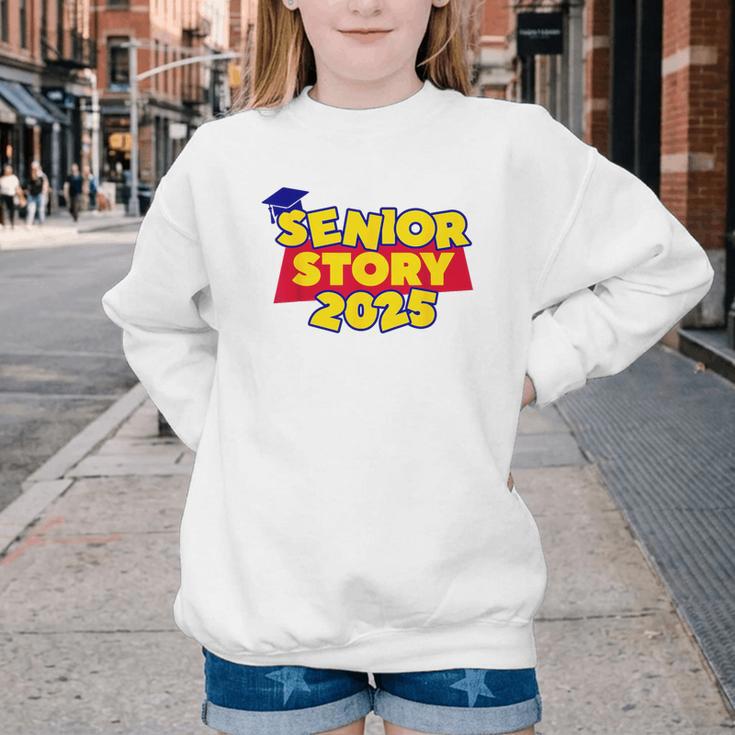 Senior 2025 Story Class Of 2025 Back To School 2025 Grad 25 Youth Crewneck Sweatshirt Senior 2025 Story Class Of 2025 Back To School 2025 Grad 25 Youth Crewneck Sweatshirt