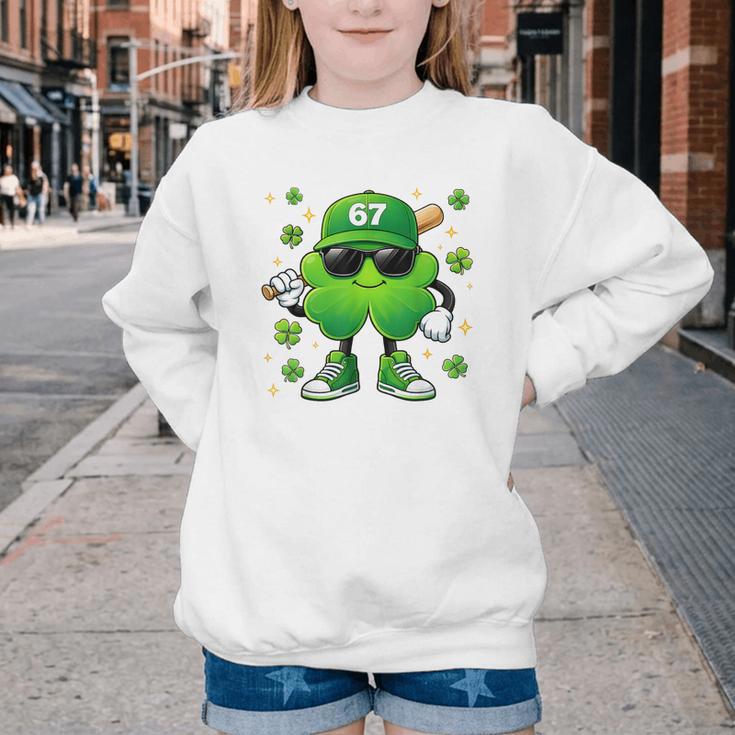 Shamrocks Playing Baseball St Patricks Day 6 7 Meme Men Boys Youth Crewneck Sweatshirt Shamrocks Playing Baseball St Patricks Day 6 7 Meme Men Boys Youth Crewneck Sweatshirt