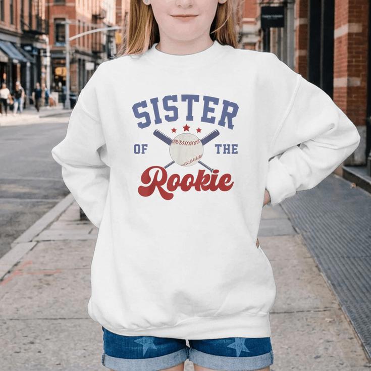 Sister Of Rookie 1st Birthday Baseball Boy Family Matching Youth Crewneck Sweatshirt Sister Of Rookie 1st Birthday Baseball Boy Family Matching Youth Crewneck Sweatshirt