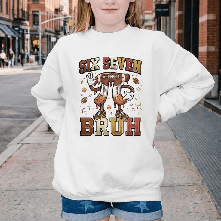 Six Seven 67 Happy Pi Day 314 Football Basketball Baseball Youth Crewneck Sweatshirt