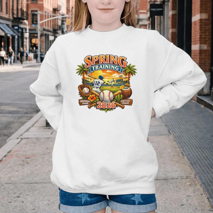 Spring Training 2026 Baseball Vintage Sunset Premium Tri-Blend Youth Crewneck Sweatshirt Spring Training 2026 Baseball Vintage Sunset Premium Tri-Blend Youth Crewneck Sweatshirt