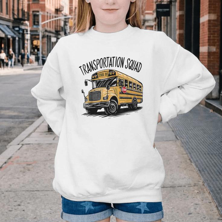 Transportation Squad Bus Drivers Back To School Youth Crewneck Sweatshirt