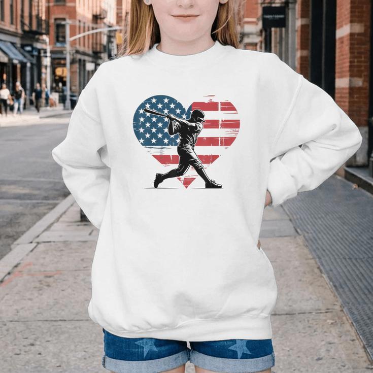 Valentines Baseball Batter Silhouette Heart Men Boys Kid Youth Crewneck Sweatshirt Valentines Baseball Batter Silhouette Heart Men Boys Kid Youth Crewneck Sweatshirt