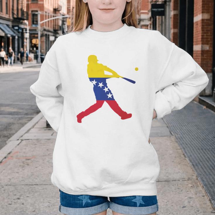 Venezuela Baseball Youth Crewneck Sweatshirt Venezuela Baseball Youth Crewneck Sweatshirt