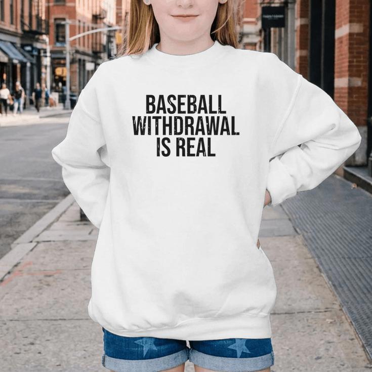 Vintage Baseball Withdrawal Is Real Premium Tri-Blend Youth Crewneck Sweatshirt Vintage Baseball Withdrawal Is Real Premium Tri-Blend Youth Crewneck Sweatshirt