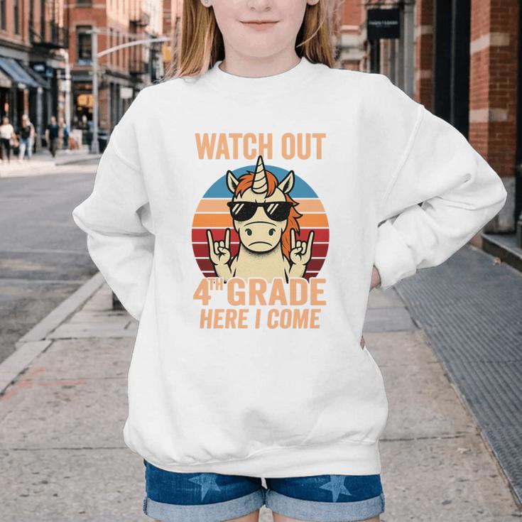 Watch Out Fourth Grade 2026 Back To School 4th Grade Boys Premium Tri-Blend Youth Crewneck Sweatshirt Watch Out Fourth Grade 2026 Back To School 4th Grade Boys Premium Tri-Blend Youth Crewneck Sweatshirt