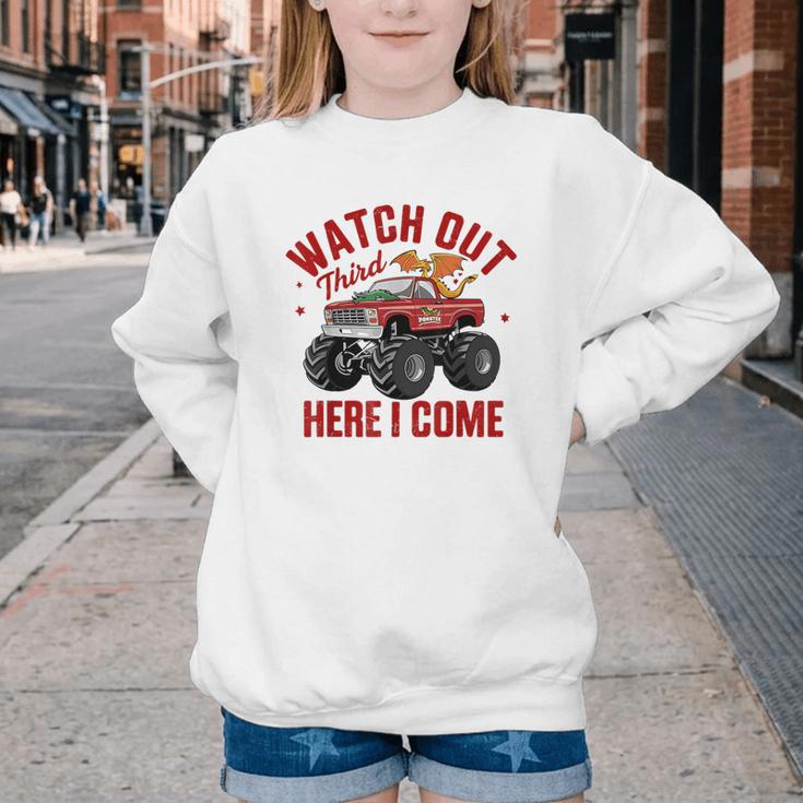 Watch Out Third Here I Came Dragon Back To School Summer Tee Youth Crewneck Sweatshirt Watch Out Third Here I Came Dragon Back To School Summer Tee Youth Crewneck Sweatshirt