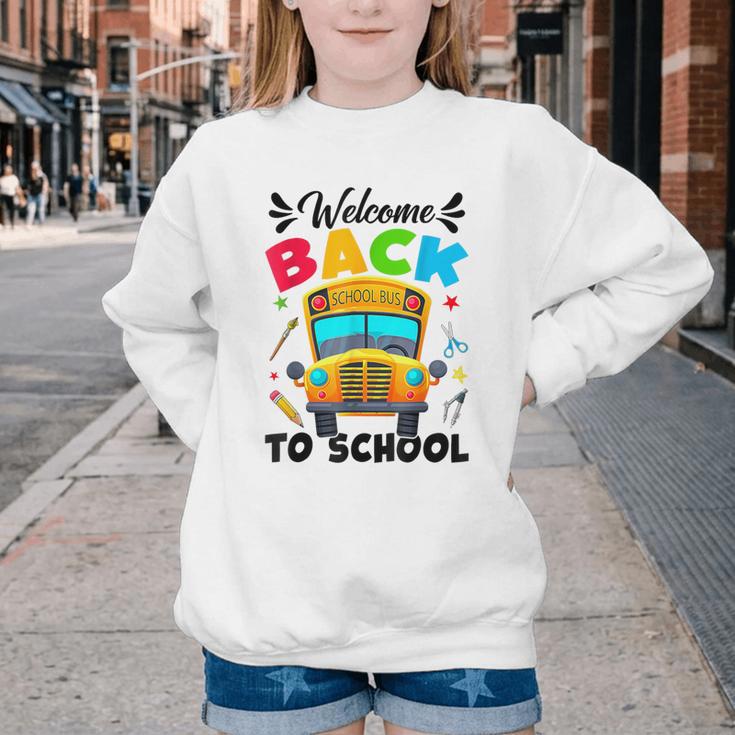 Welcome Back To School Outfit School Bus Driver Youth Crewneck Sweatshirt Welcome Back To School Outfit School Bus Driver Youth Crewneck Sweatshirt