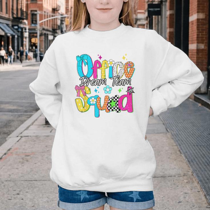 Women Office Squad Dream Team Back To School Front Office Youth Crewneck Sweatshirt Women Office Squad Dream Team Back To School Front Office Youth Crewneck Sweatshirt
