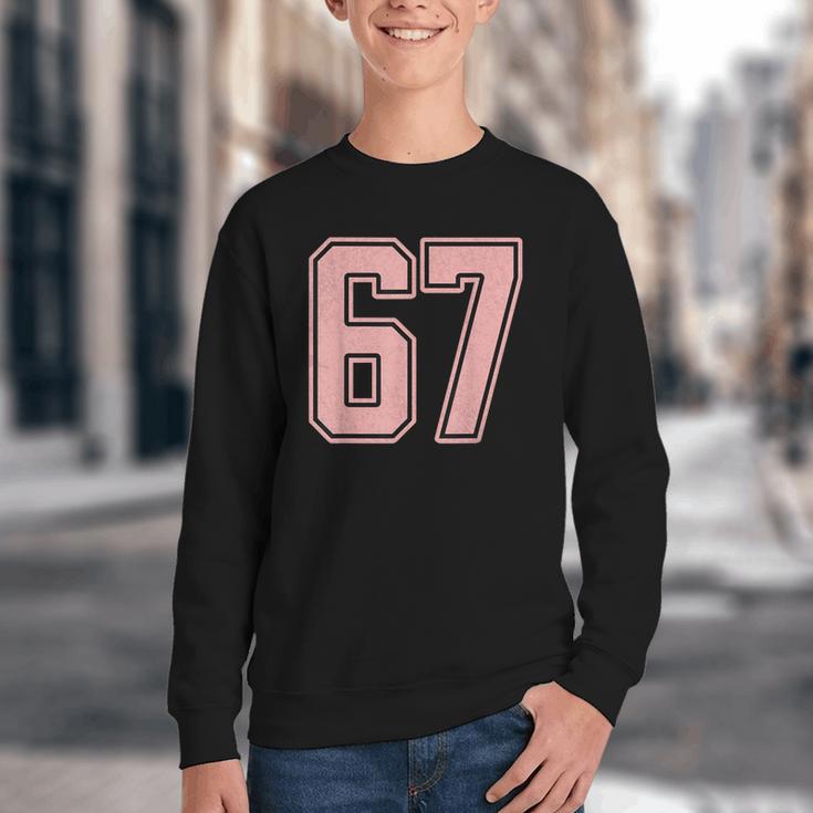 6 7 Number 67 Baseball Meme Tee For Women Youth Crewneck Sweatshirt 6 7 Number 67 Baseball Meme Tee For Women Youth Crewneck Sweatshirt